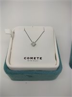 Collar Comete Mujer in Oro blanco Diamante 0.06 Ct GLB1608 - GLB1608